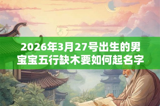 2026年3月27号出生的男宝宝五行缺木要如何起名字