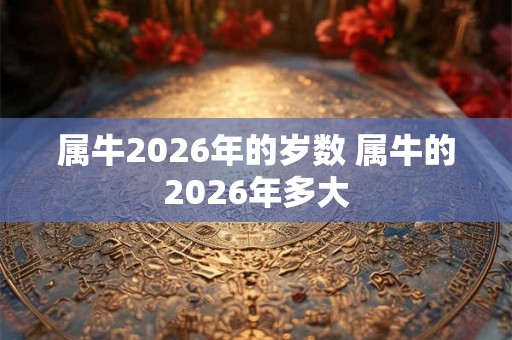 属牛2026年的岁数 属牛的2026年多大 属牛2026年的岁数 属牛的2026年多大