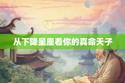 从下降星座看你的真命天子