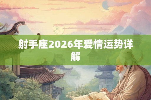 射手座2026年爱情运势详解