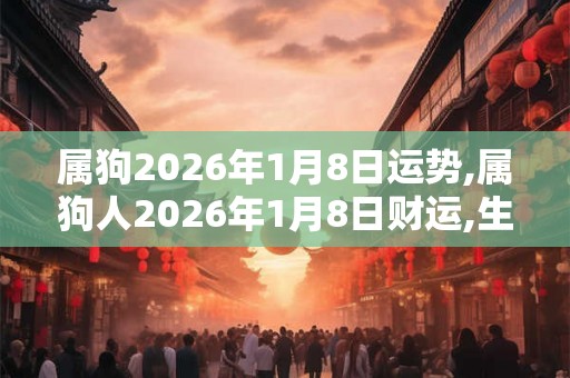 属狗2026年1月8日运势,属狗人2026年1月8日财运,生肖狗2026年1月8日运势