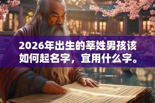 2026年出生的莘姓男孩该如何起名字，宜用什么字。