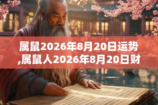 属鼠2026年8月20日运势,属鼠人2026年8月20日财运,生肖鼠2026年8月20日运势 属鼠2026年8月20日运势,属鼠人2026年8月20日财运,生肖鼠2026年8月20日运势