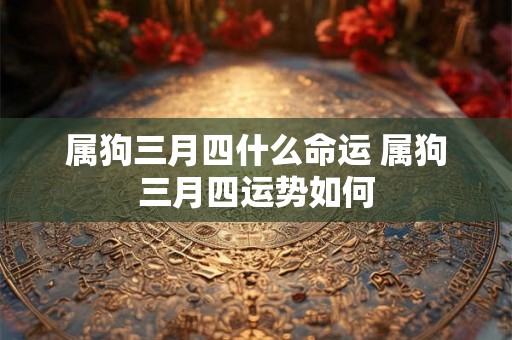 属狗三月四什么命运 属狗三月四运势如何 属狗三月四什么命运 属狗三月四运势如何