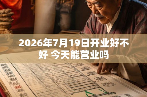 2026年7月19日开业好不好 今天能营业吗
