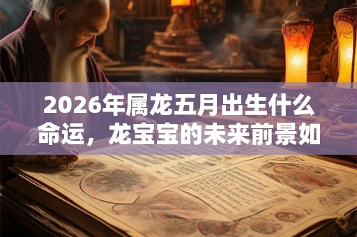 2026年属龙五月出生什么命运，龙宝宝的未来前景如何？