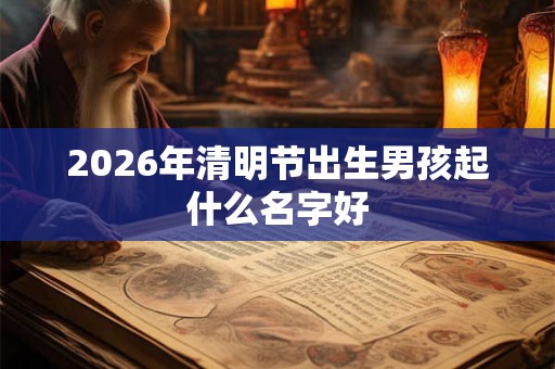 2026年清明节出生男孩起什么名字好