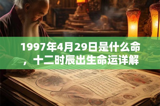 1997年4月29日是什么命，十二时辰出生命运详解