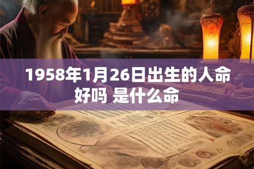 1958年1月26日出生的人命好吗 是什么命