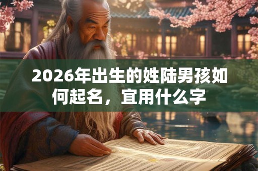 2026年出生的姓陆男孩如何起名，宜用什么字