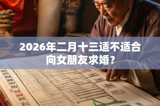 2026年二月十三适不适合向女朋友求婚？