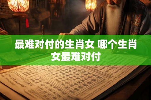 最难对付的生肖女 哪个生肖女最难对付 最难对付的生肖女 哪个生肖女最难对付