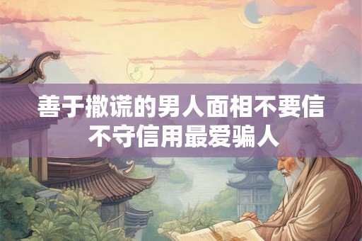 善于撒谎的男人面相不要信 不守信用最爱骗人 善于撒谎的男人面相不要信 不守信用最爱骗人