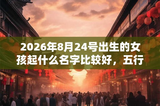 2026年8月24号出生的女孩起什么名字比较好，五行属什么