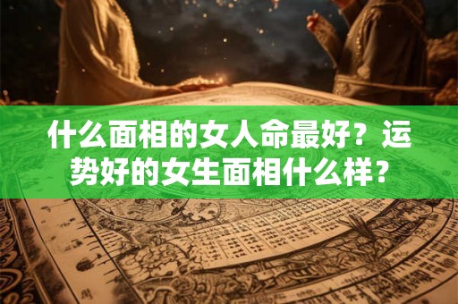 什么面相的女人命最好？运势好的女生面相什么样？