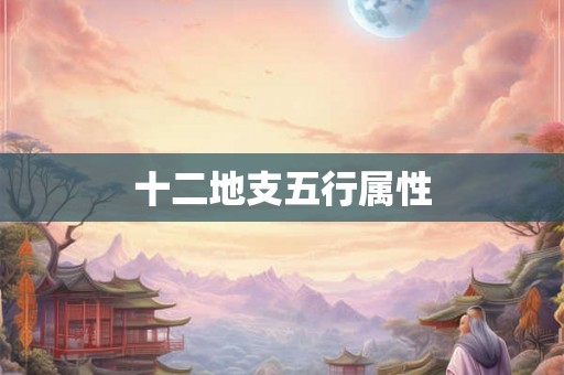 十二地支五行属性