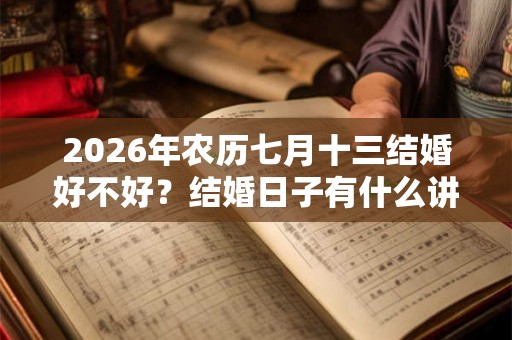 2026年农历七月十三结婚好不好？结婚日子有什么讲究？