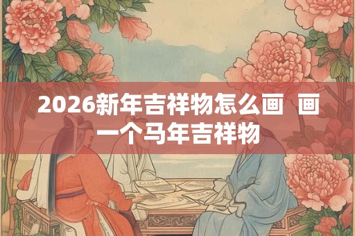 2026新年吉祥物怎么画  画一个马年吉祥物