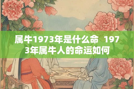 属牛1973年是什么命  1973年属牛人的命运如何