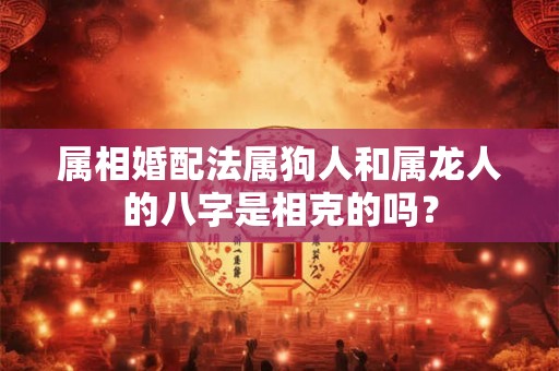 属相婚配法属狗人和属龙人的八字是相克的吗? 属相婚配法属狗人和属龙人的八字是相克的吗?