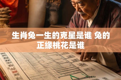 生肖兔一生的克星是谁 兔的正缘桃花是谁