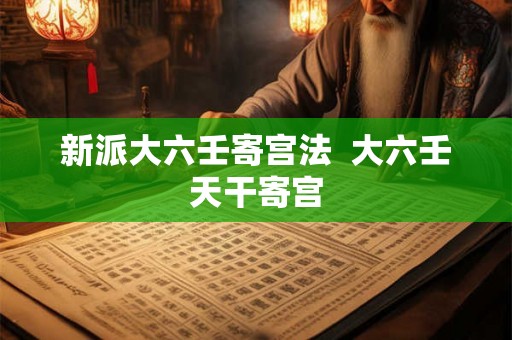 新派大六壬寄宫法 大六壬天干寄宫 新派大六壬寄宫法 大六壬天干寄宫