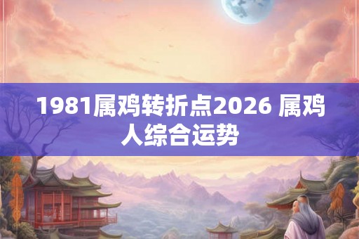 1981属鸡转折点2026 属鸡人综合运势