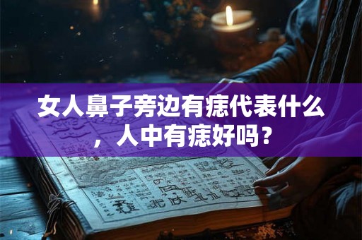 女人鼻子旁边有痣代表什么，人中有痣好吗？