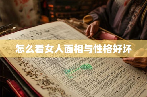 怎么看女人面相与性格好坏