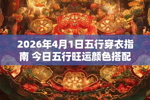 2026年4月1日五行穿衣指南 今日五行旺运颜色搭配 2026年4月1日五行穿衣指南 今日五行旺运颜色搭配