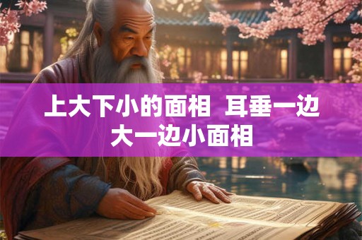 上大下小的面相  耳垂一边大一边小面相