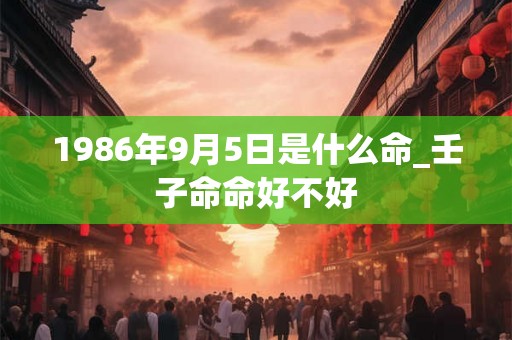 1986年9月5日是什么命_壬子命命好不好