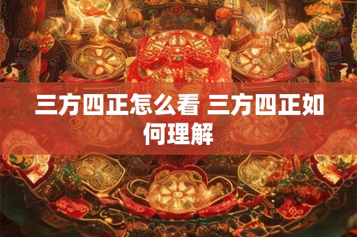 三方四正怎么看 三方四正如何理解