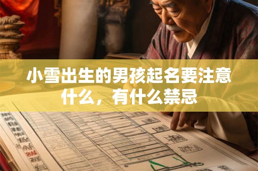 小雪出生的男孩起名要注意什么，有什么禁忌