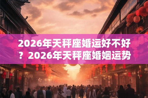 2026年天秤座婚运好不好？2026年天秤座婚姻运势解析