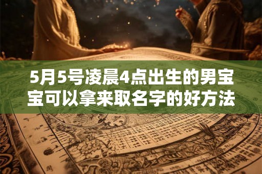 5月5号凌晨4点出生的男宝宝可以拿来取名字的好方法