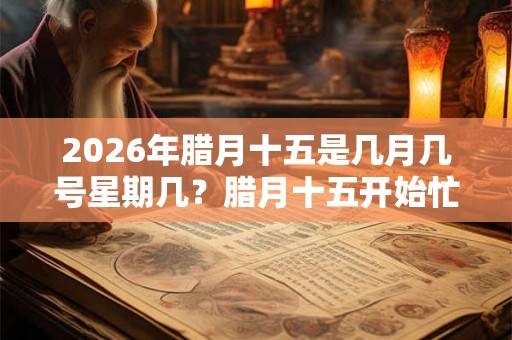 2026年腊月十五是几月几号星期几?腊月十五开始忙年了吗? 2026年腊月十五是几月几号星期几?腊月十五开始忙年了吗?