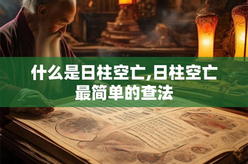 什么是日柱空亡,日柱空亡最简单的查法