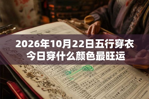 2026年10月22日五行穿衣 今日穿什么颜色最旺运