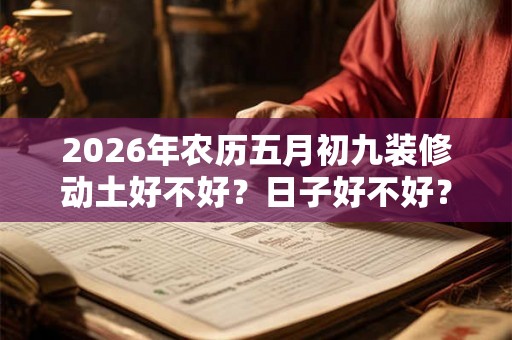 2026年农历五月初九装修动土好不好？日子好不好？