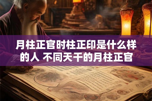 月柱正官时柱正印是什么样的人 不同天干的月柱正官