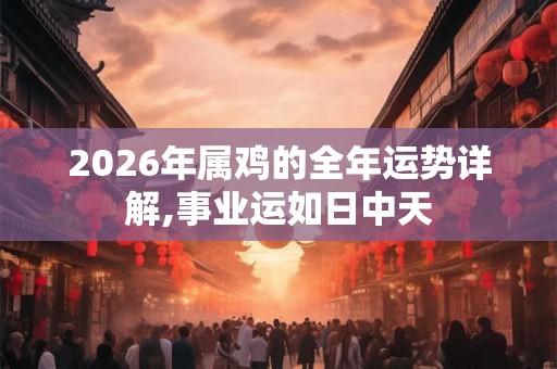 2026年属鸡的全年运势详解,事业运如日中天