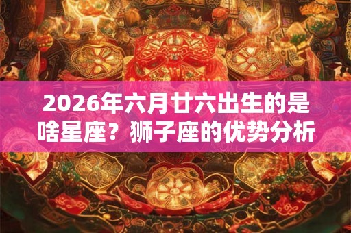 2026年六月廿六出生的是啥星座?狮子座的优势分析 2026年六月廿六出生的是啥星座?狮子座的优势分析