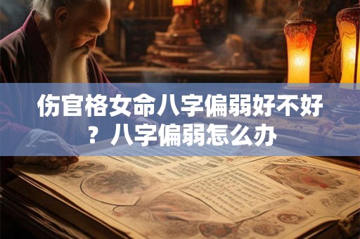 伤官格女命八字偏弱好不好？八字偏弱怎么办