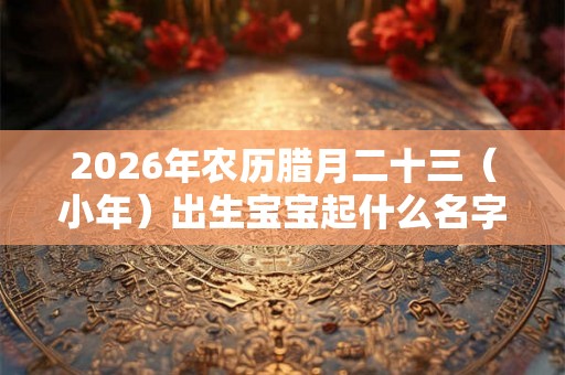 2026年农历腊月二十三（小年）出生宝宝起什么名字更好？