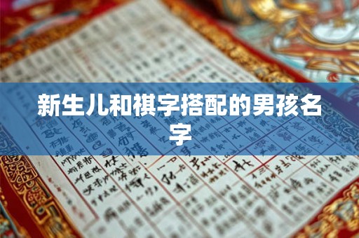 新生儿和祺字搭配的男孩名字