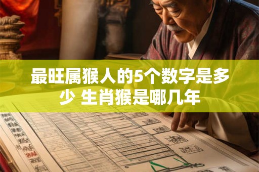 最旺属猴人的5个数字是多少 生肖猴是哪几年