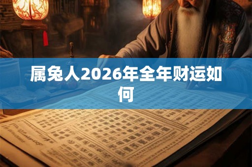 属兔人2026年全年财运如何