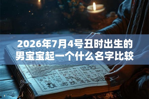 2026年7月4号丑时出生的男宝宝起一个什么名字比较好
