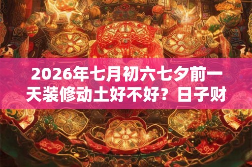 2026年七月初六七夕前一天装修动土好不好？日子财神方位？